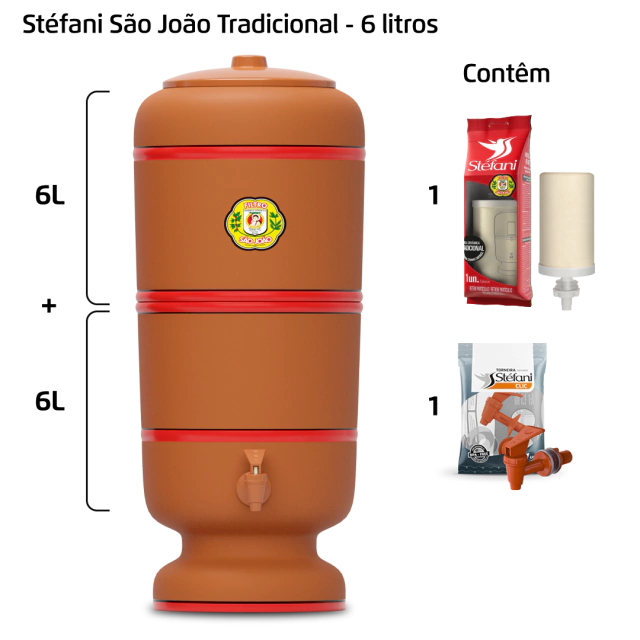 Filtro 6 litros - Marca São João